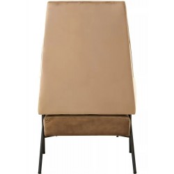 Henia Velvet Upholstered Accent Chair - Mink Rear View
