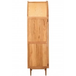 Lyon Natural Rattan and Oak Two Door Cabinet Side View