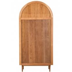 Lyon Natural Rattan and Oak Two Door Cabinet Rear View