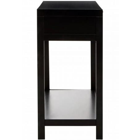 Sherman Two Drawer Wooden Console Table - Black Side View