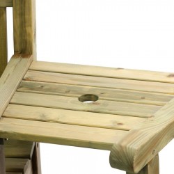 Darwin Wooden Companion Seat Table Detail