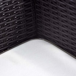 Rattan Tub Armchairs- Brown  Seat Detail