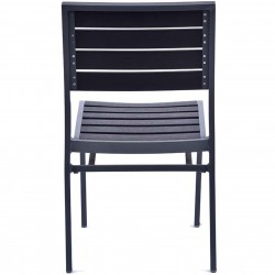 Saticoy Aluminium and Durawood Side Chair Rear View