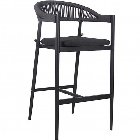 Cumnor Rope Weave Bar Stool - Anthracite