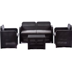Garda Four Seat Lounge Set with Coffee Table Front View