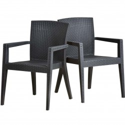 Madrid Table and Four Arm Chairs Set - Chairs