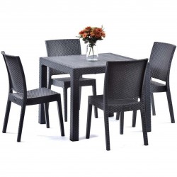 Madrid Table and Four Side Chairs Set