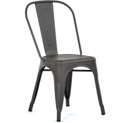 Tolix Style Side Chair  - Gunmetal