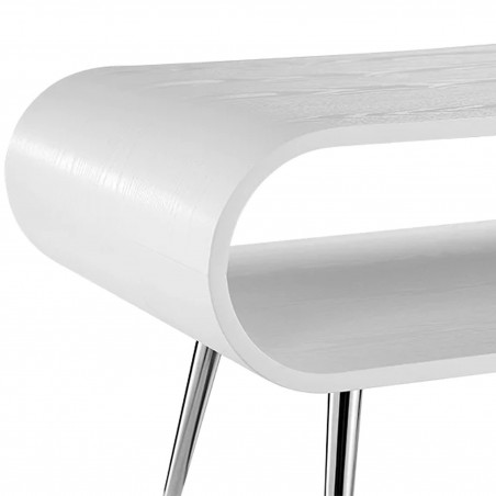 Auckland Curved Lamp Table -White Top Detail