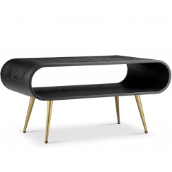 Auckland Curved Coffee Table - Black