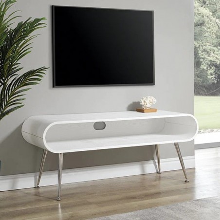 Auckland Curved TV Cabinet - White Mood shot