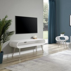 Auckland Curved TV Cabinet - White Room Shot