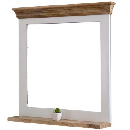 Alfie Mirror Frame With Shelf Solid Mango Wood