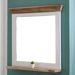 Alfie Mirror Frame With Shelf Solid Mango Wood Mood Shot