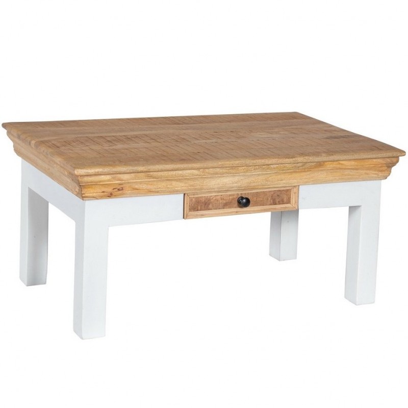 Alfie Solid Mango Wood Coffee Table With Drawer