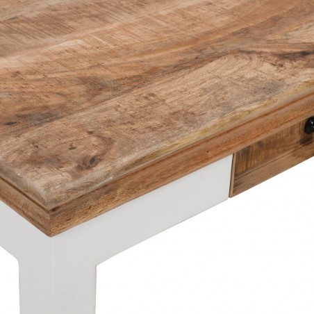Alfie Solid Mango Wood Coffee Table With Drawer Top Detail