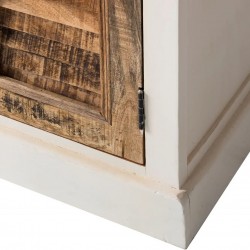 Alfie Solid Mango Wood One Drawer Two Door Sideboard Base Detail