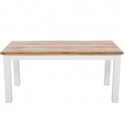 Alfie Solid Mango Wood Dining Table Front View