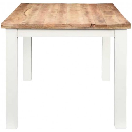 Alfie Solid Mango Wood Dining Table Side View