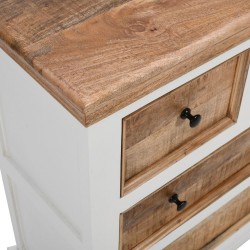 Alfie Solid Mango Wood Four Drawer Chest Topb Detail