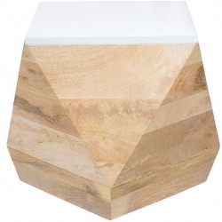 Alfie Solid Mango Wood Side Table front View