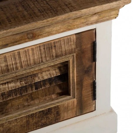 Alfie Solid Mango Wood Shoe Cabinet cupboard Detail