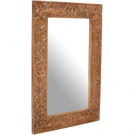 Artwork Carved Mango Wood Mirror Frame