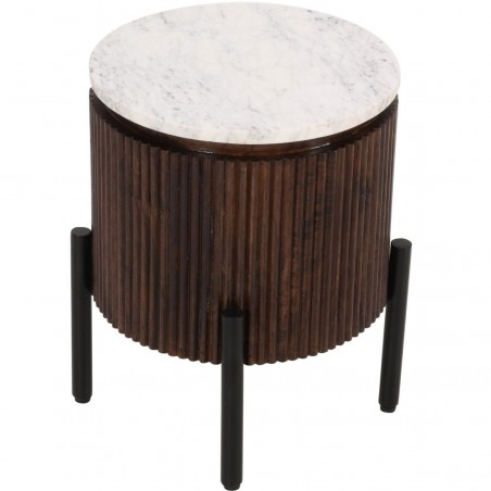 Opal Mango Wood Side Table Top View