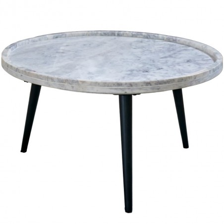 Opal Round Coffee Table with Marble Top