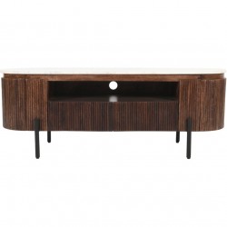 Opal Mango Wood TV Cabinet Front View