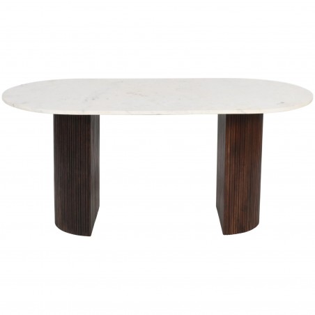 Opal Mango Wood Rectangular Dining Table Front View