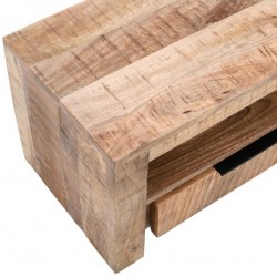Surrey Mango Wood Two Drawer TV Cabinet top Detail