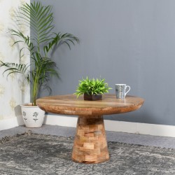 Surrey Mango Wood Mushroom Style Coffee Table mood shot