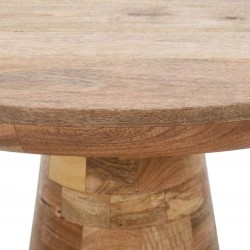 Surrey Mango Wood Mushroom Style Coffee Table Top Detail