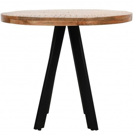 Surrey Mango Wood Round Dining Table Side View