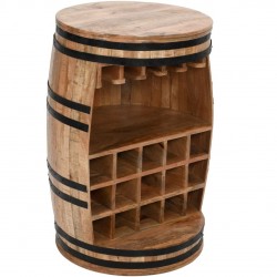 Surrey Mango Wood Barrel Wine Sideboard