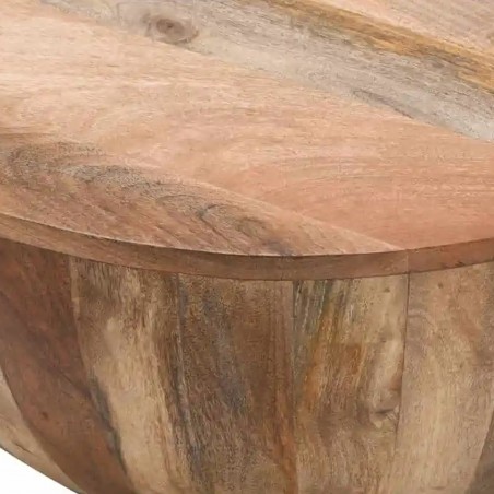 Surrey Mango Wood Drum Style Coffee Table top Detail