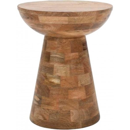 Surrey Mango Wood Mushroom Style Side Table Front View