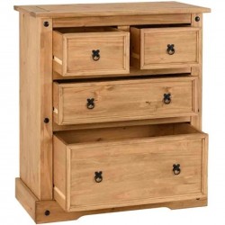 Corona Two + Two Drawer Chest Open Drawers