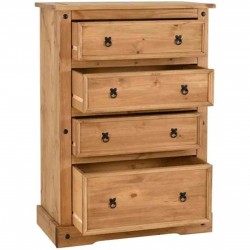 Corona Four Drawer Chest Open Drawers
