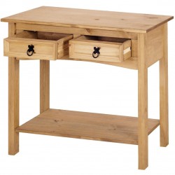 Corona Two Drawer Console Table Open Drawers