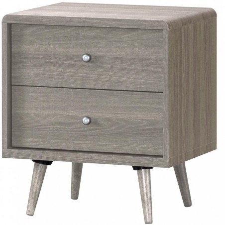Belvoir Two Drawer Bedside Table Angled View