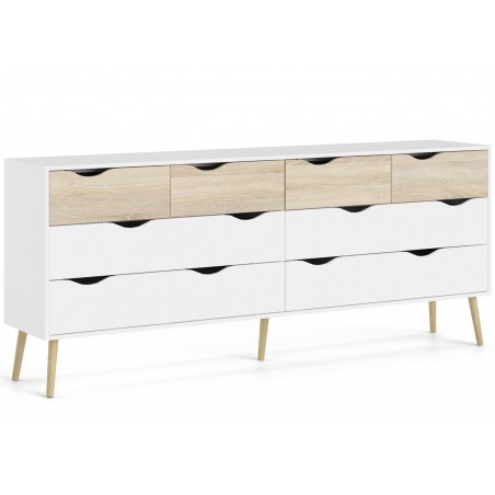 Asti Double Dresser with Eight Drawers