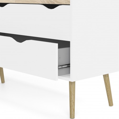 Asti Double Dresser with Eight Drawers Base Detail