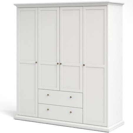 Marlow Four Door & Two Drawer Wardrobe Angled view