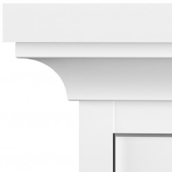 Marlow One Drawer One Door Bedside Cabinet - White Top Detail