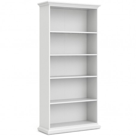 Marlow Tall Four Shelves Bookcase - White