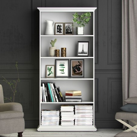 Marlow Tall Four Shelves Bookcase - White Room Shot