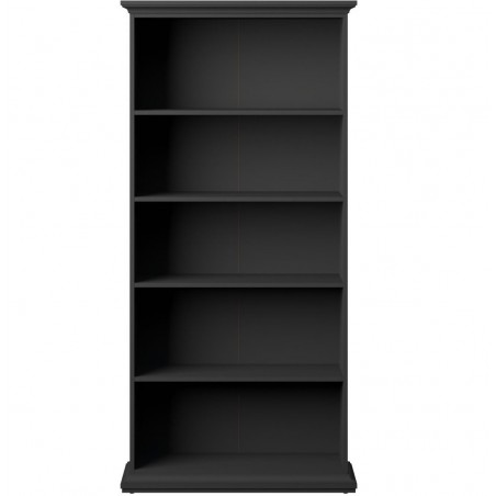 Marlow Tall Four Shelves Bookcase - Matt Grey Front View