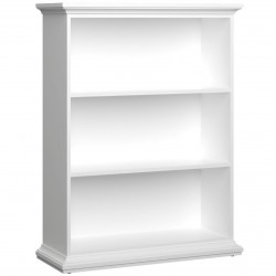 Marlow Low Two Shelves Bookcase - White